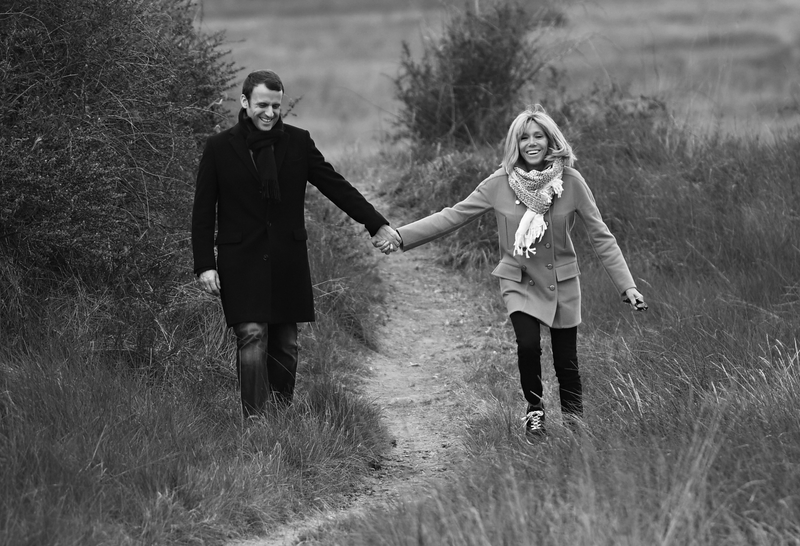 Emmanuel y Brigitte Macron. Getty Images.